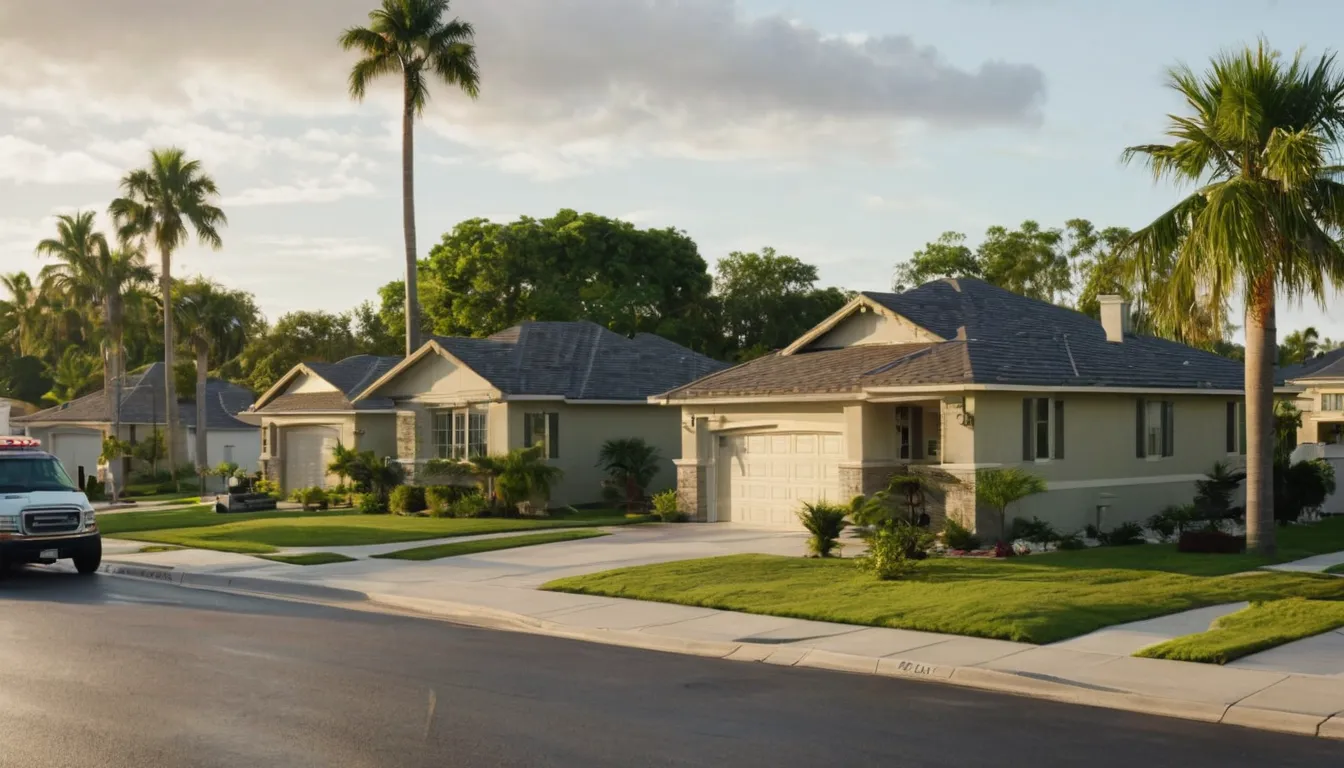 A residential street in the Hollywood area with homes served by local septic providers